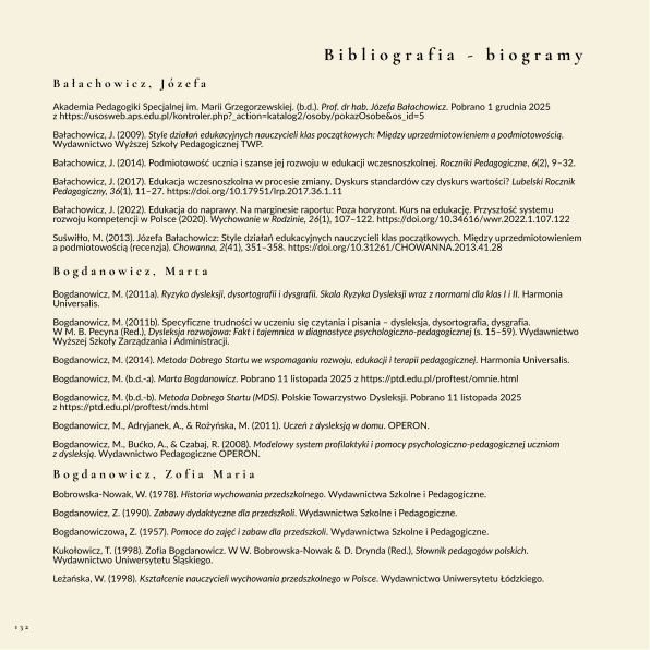 Polska pedagogika przedszkolna i wczesnoszkolna - bibliografia