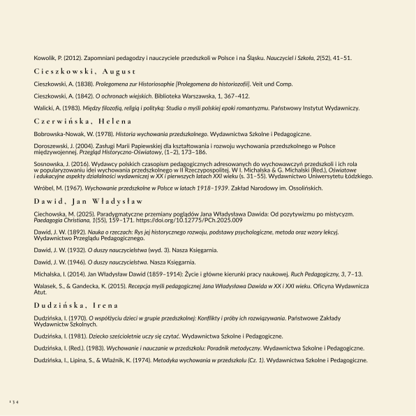 Polska pedagogika przedszkolna i wczesnoszkolna - bibliografia