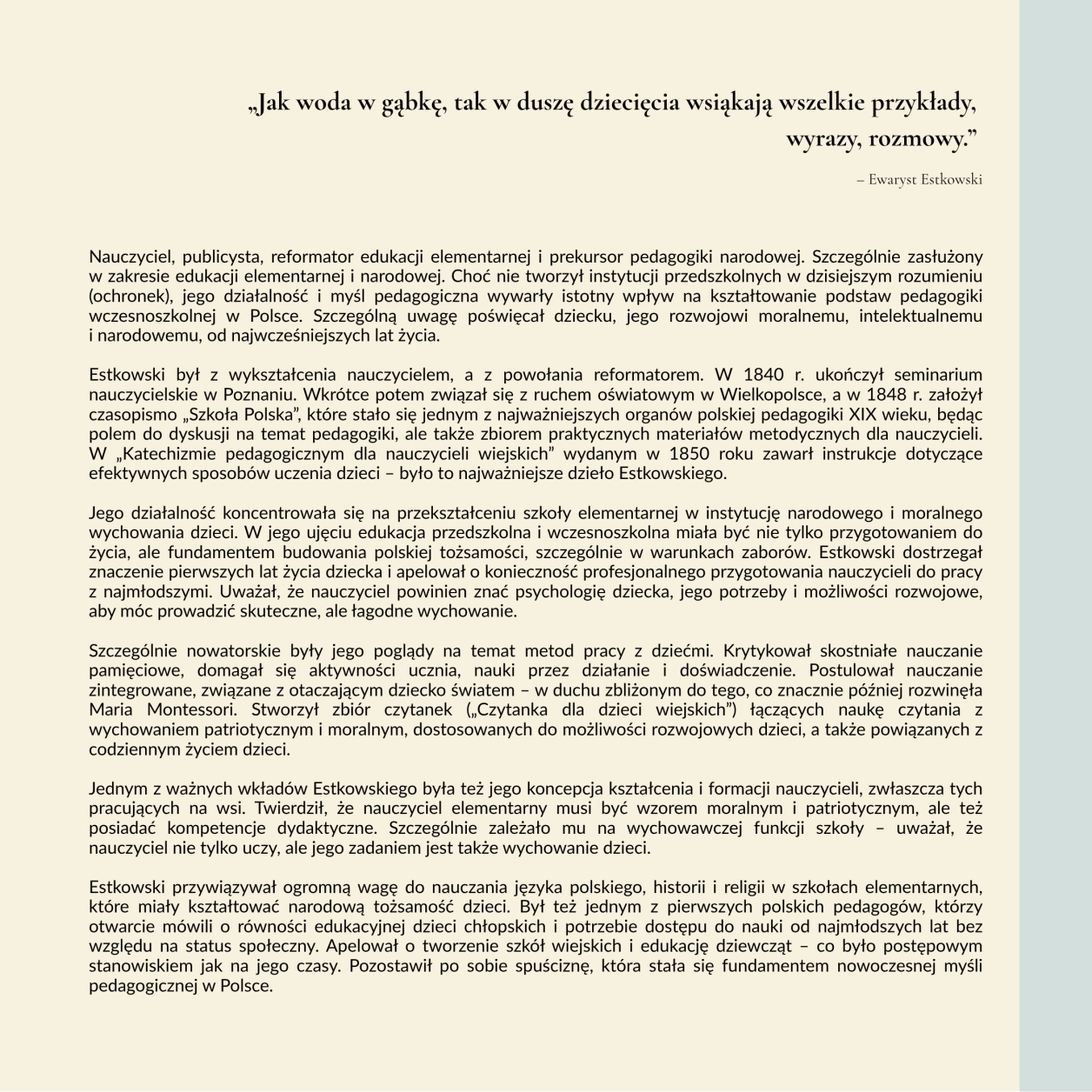 Polska pedagogika przedszkolna i jej twórcy MKinal- 1.15