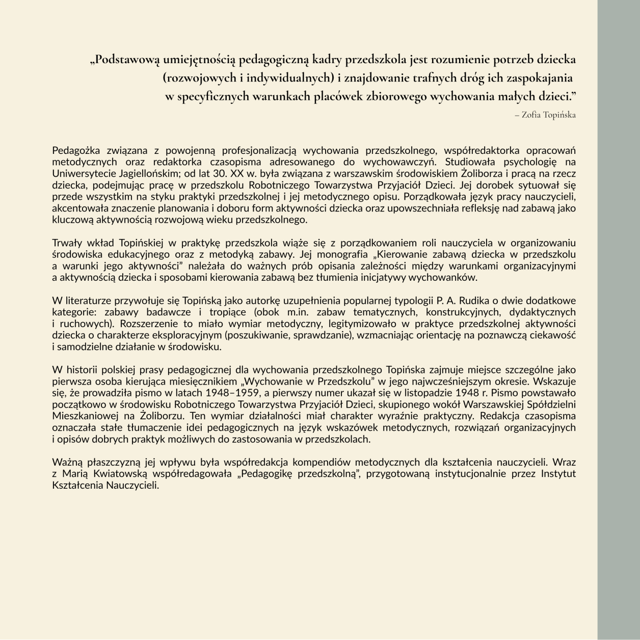 Polska pedagogika przedszkolna i jej twórcy MKinal- 4.4