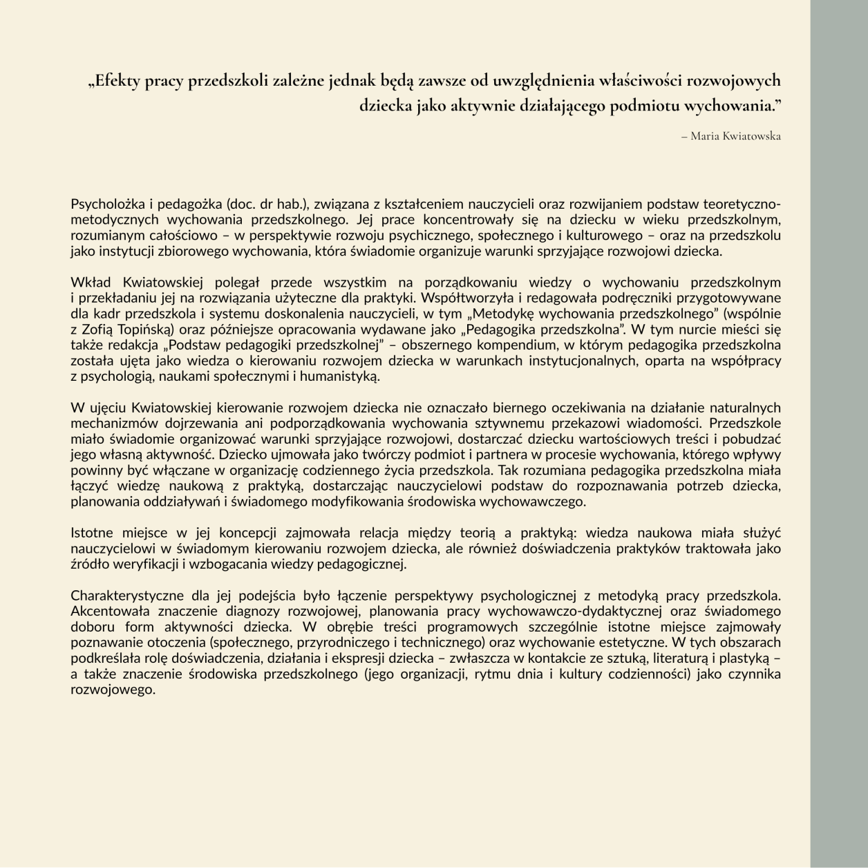 Polska pedagogika przedszkolna i jej twórcy MKinal- 4.4